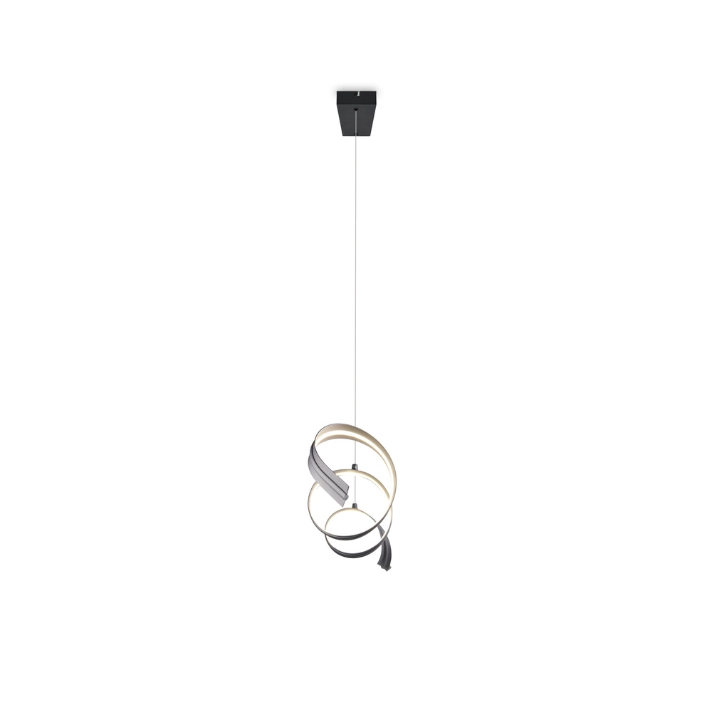 Lampe pendante moderne Tivor Noir Trio 4017807706291