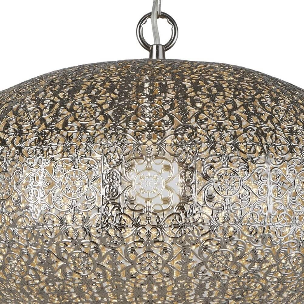Lampe suspendue de style marocain Fretwork Acier inoxydable Searchlight 5053423096001