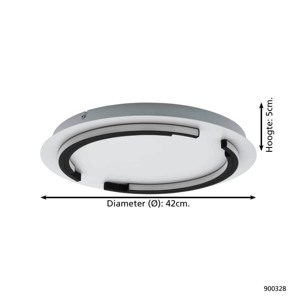 Plafonnier LED blanc Zampote Ø42cm Eglo 9008606238095