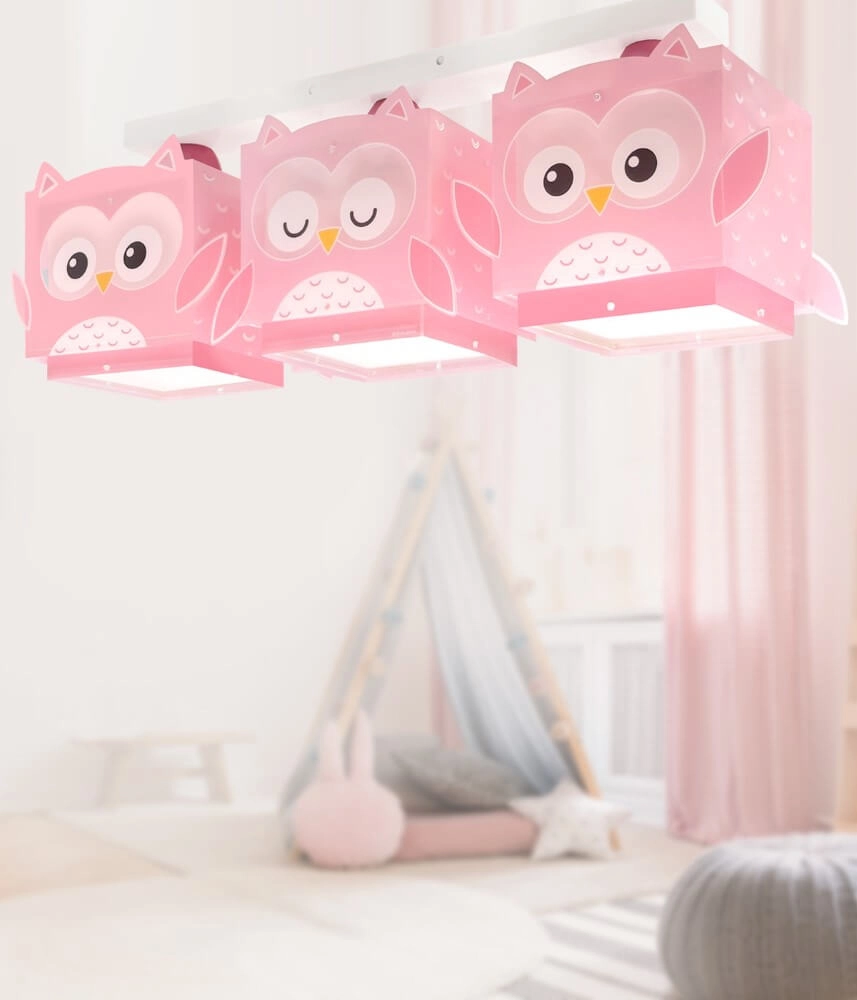 Plafonnier chambre d'enfant Pink Owl Dalber 8420406644837