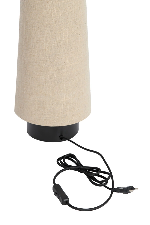 Lampe de table crème Howie avec noir Ø 19cm Light & Living 8717807759407