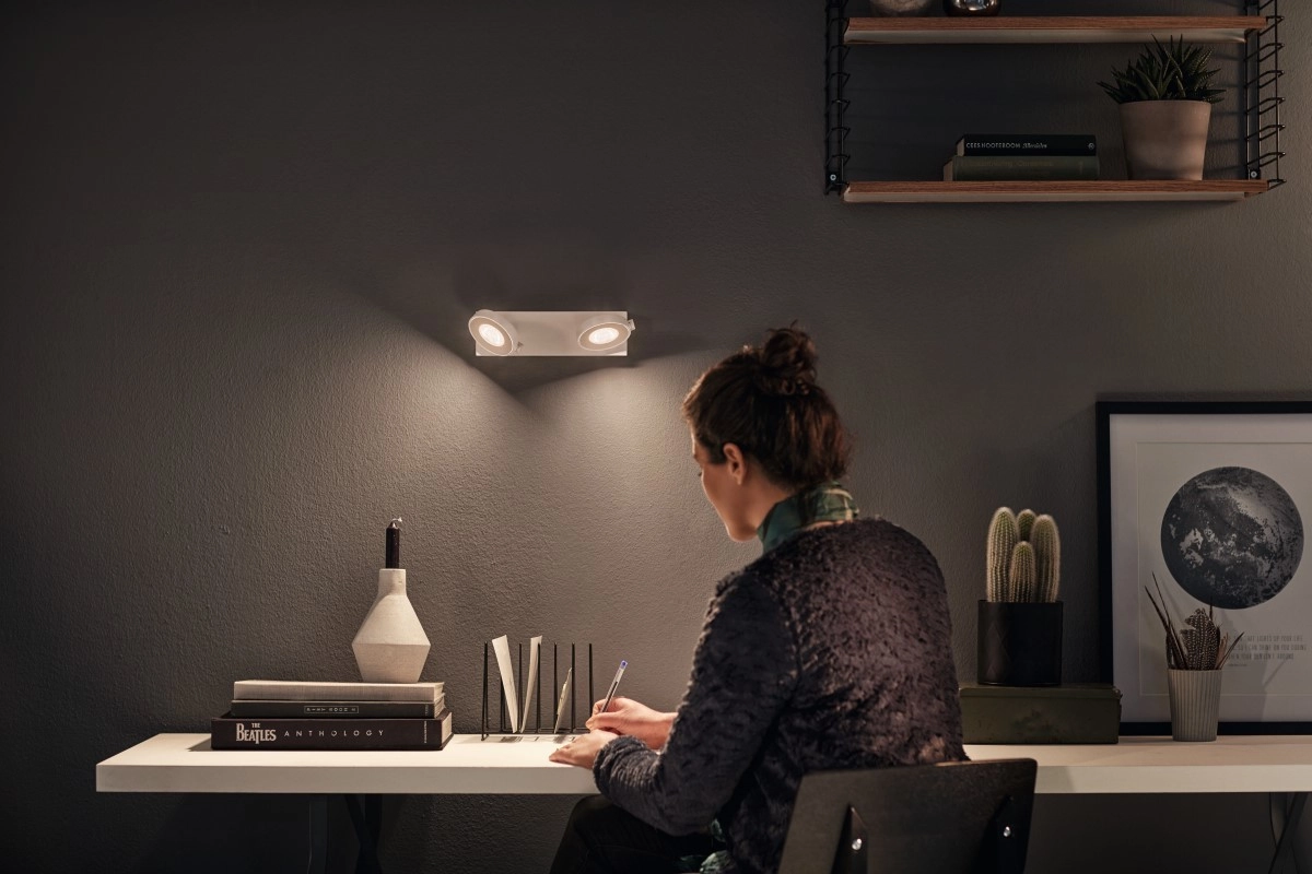 Lampe Clockwork 2 lumières blanc Philips 8718696154519