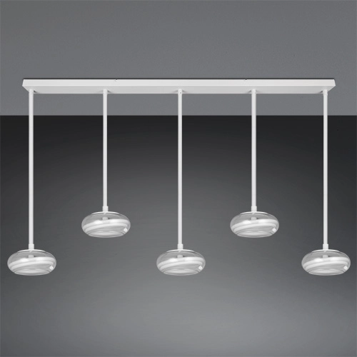 Lampe pendante à 5 lumières Tarsia Blanc Trio 4017807683400