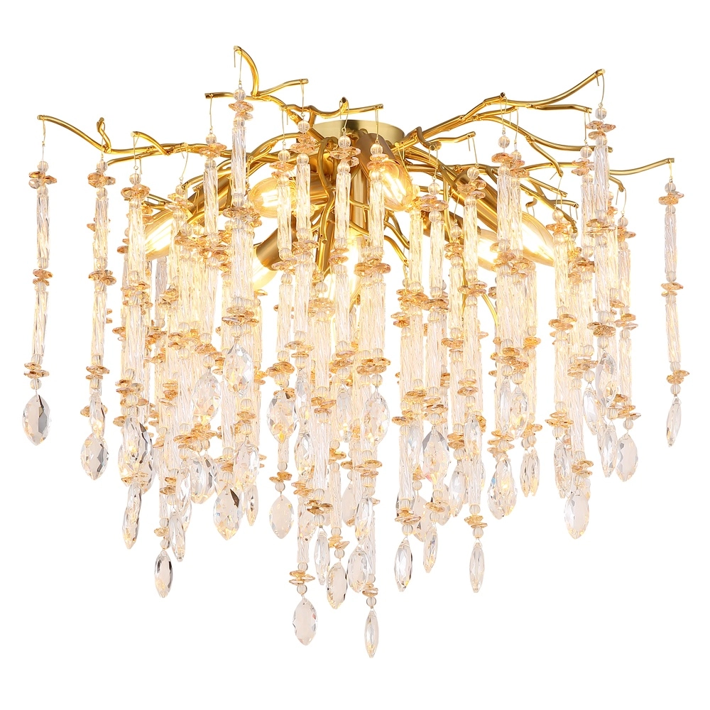 Lampe de plafond Gloria Ø 60 cm d’or