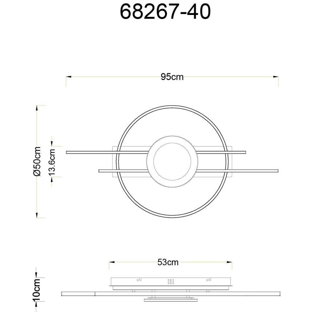 Lampe de plafond à design Donte brun sable Globo 9007371592739