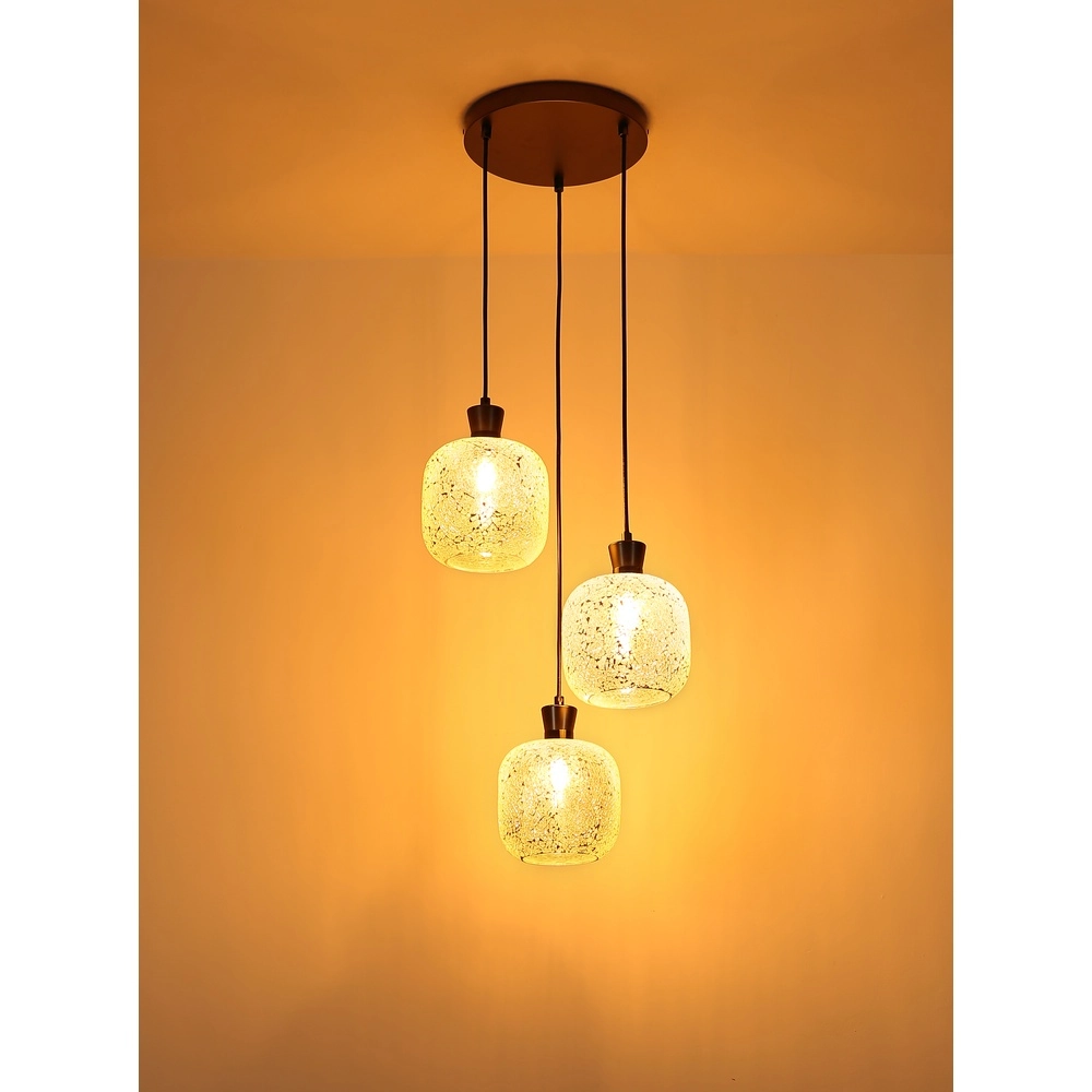 Lampe pendante à 3 lampes Brokana Bronze à fusil Globo 9007371578467