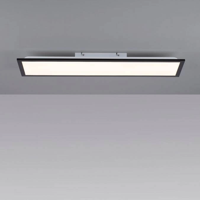 Plafonnier LED Flat 80 par 25 cm noir Paul Neuhaus 4043689982089