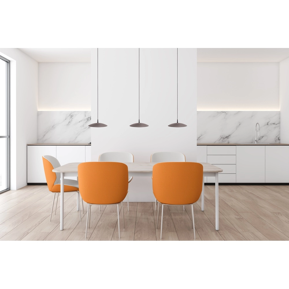 Lampe pendante à 3 lampes Scala 130 cm noir avec nickel Ø 25 cm Masterlight 8718121326542