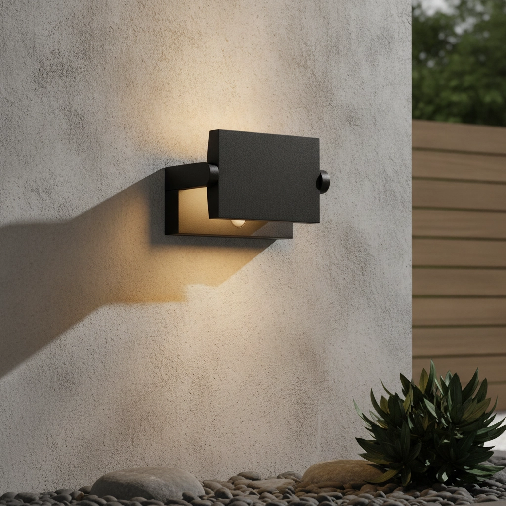 Applique murale design Gerber Noir avec capteur