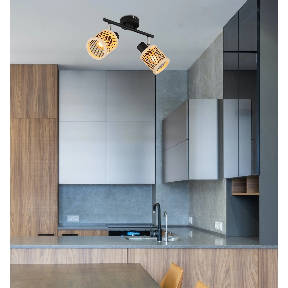 Lampe murale Mali 2-noir clair avec capuchons Globo 9007371531714
