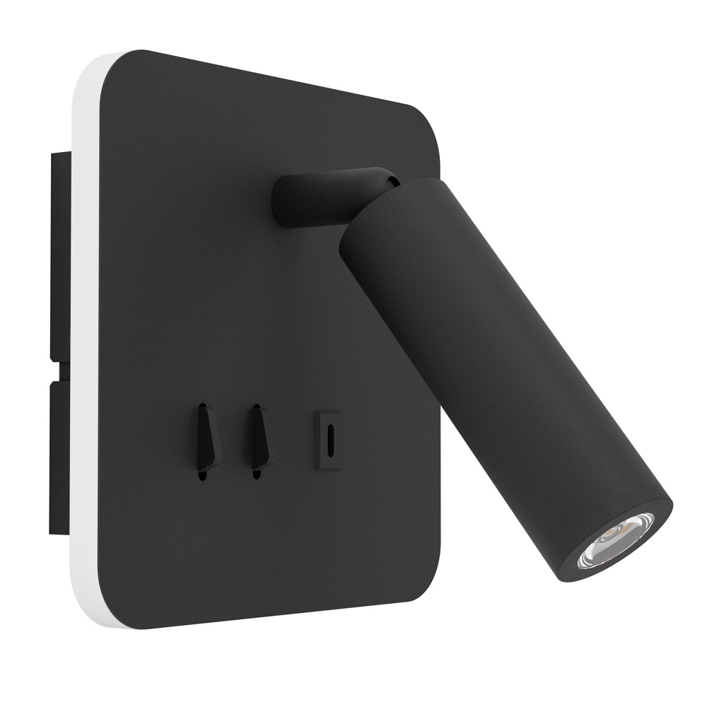 Lampe de chevet Fanzarotta 1 Carré noir