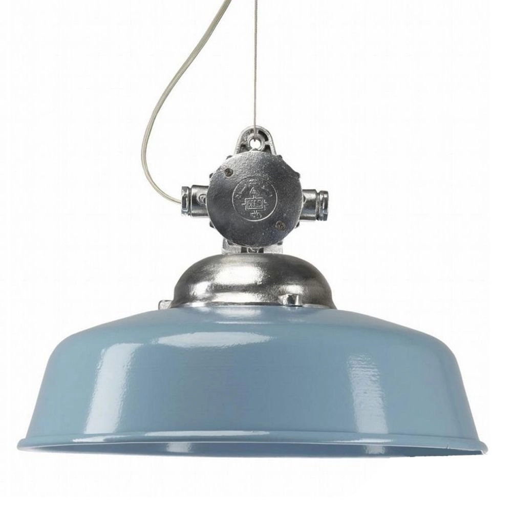 Lampe suspendue de porche Detroit Industry bleu rétro