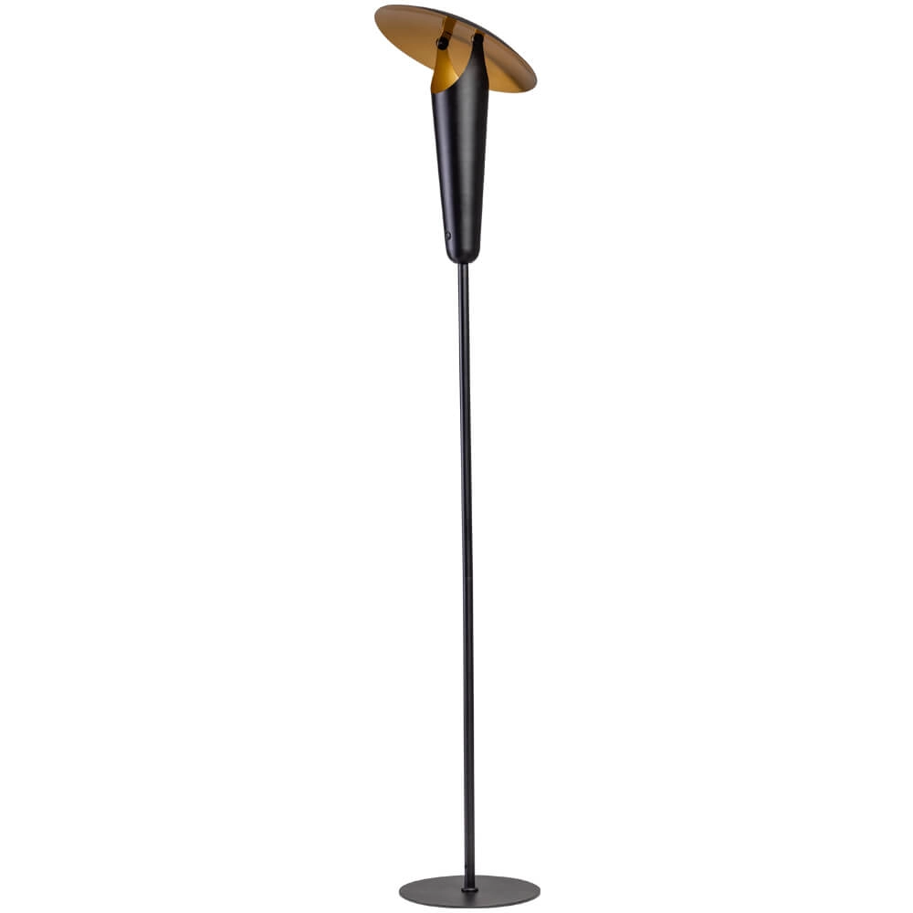 Lampadaire moderne The Britt noir avec de l'or Lampadaire moderne The Britt noir avec de l'or