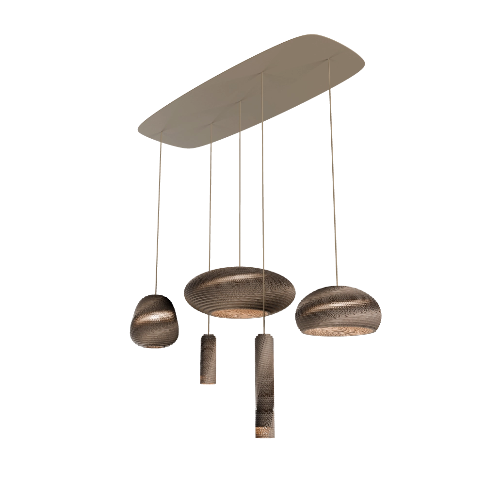 Natural Groups Beige 1100 Lampe suspendue en carton Ø 9cm