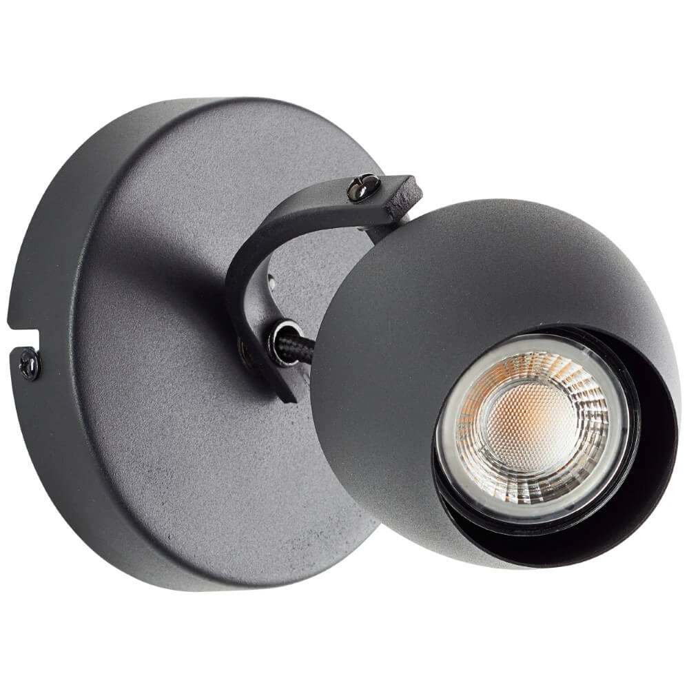 Spot en saillie Vertino noir avec de l'or Brilliant 4004353441370