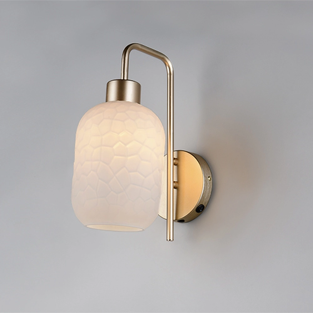 Lampe murale Emelie Or avec verre blanc Trio 4017807724349