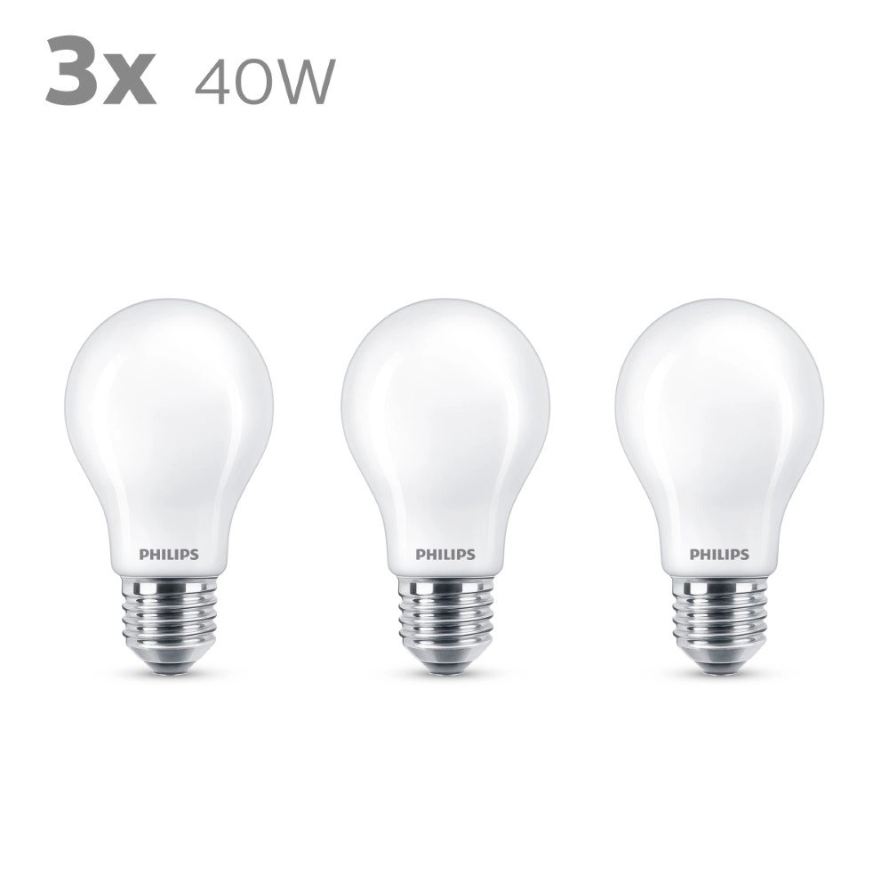 4,5W - E27 - 2700K - 470 lumen lot de 3 Philips 8719514266711
