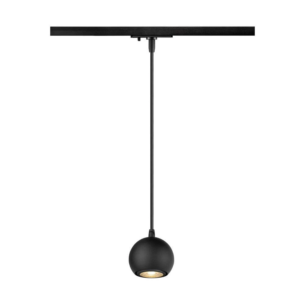 Suspension pour rail Light Eye 90 noir 1 phase Ø 9cm