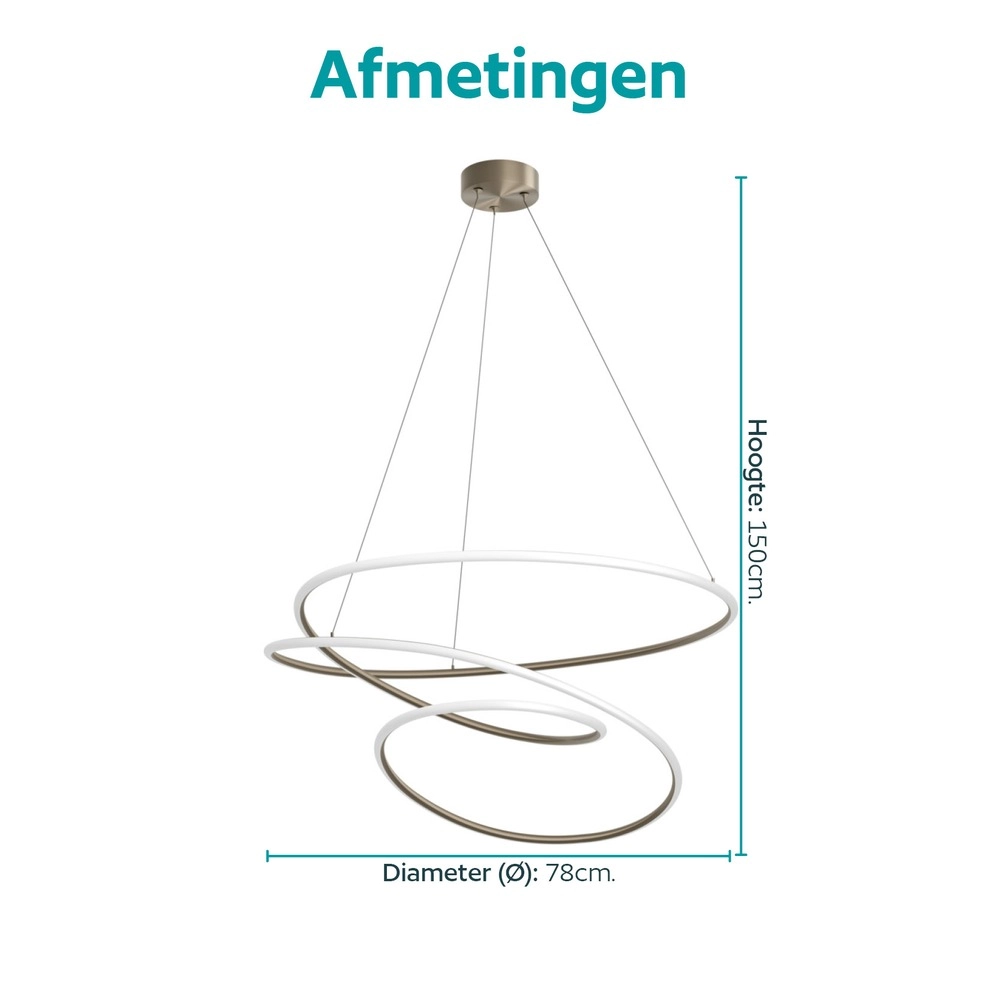 Lampe pendante moderne Racale Ø 78 cm de bronze Eglo 9008606391424