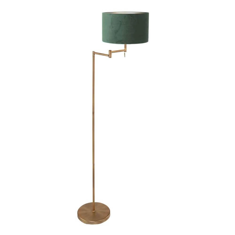 Lampadaire Bella bronze avec capuchon vert