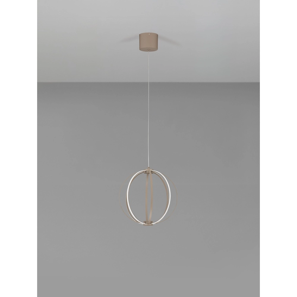 Lampe suspendue Brea beige Ø 30cm Lyora 5212017494382