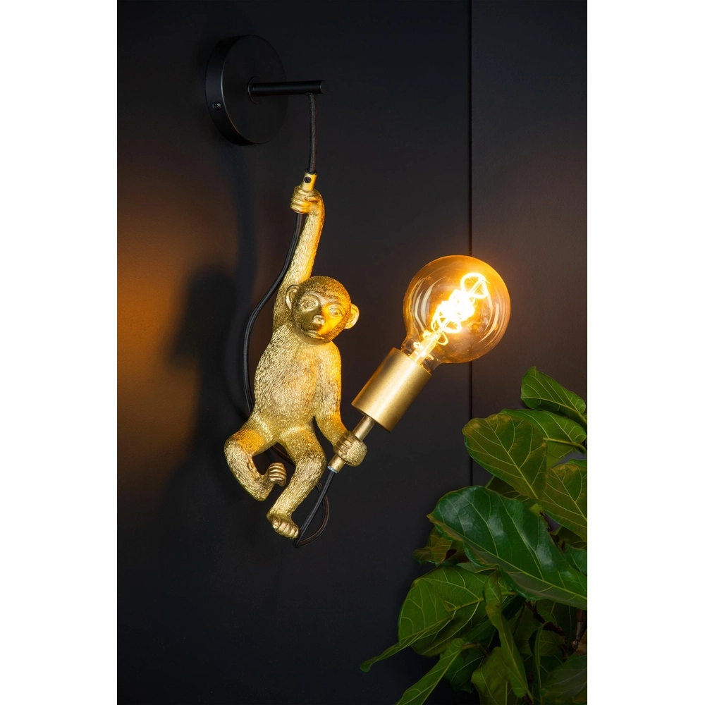 Lampe murale Extravaganza Chimp singe noir avec or Lucide 5411212105608