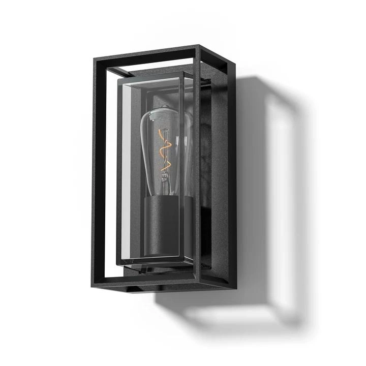 Lampe extérieure élégante Leeds noir - E27 - verre