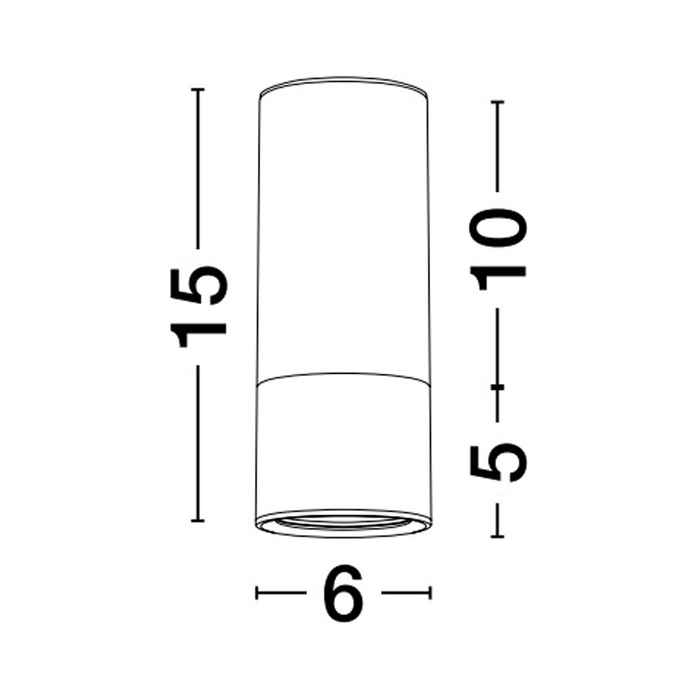 Spot de plafond Picto 15cm noir avec or Lyora 5212017430366