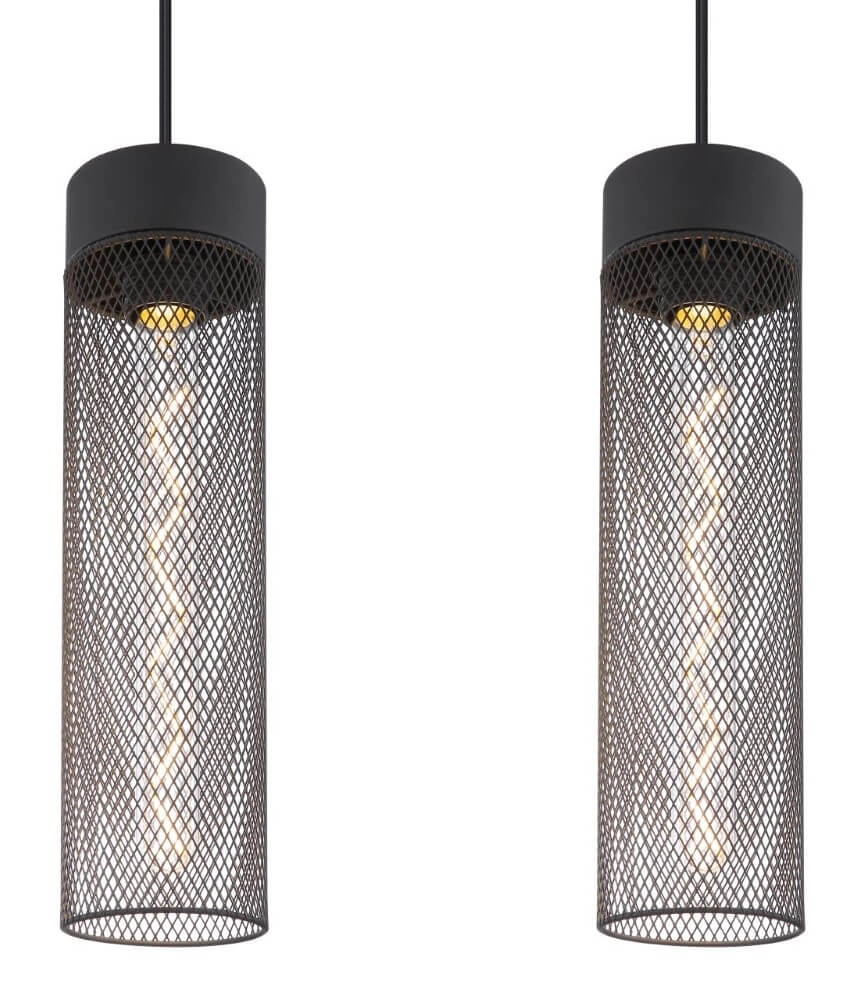 Lampe suspendue 3 lumières Hans noir Globo 9007371432516