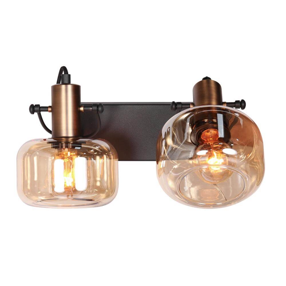 Applique murale double Glaslic Verre ambré Steinhauer 8712746174052