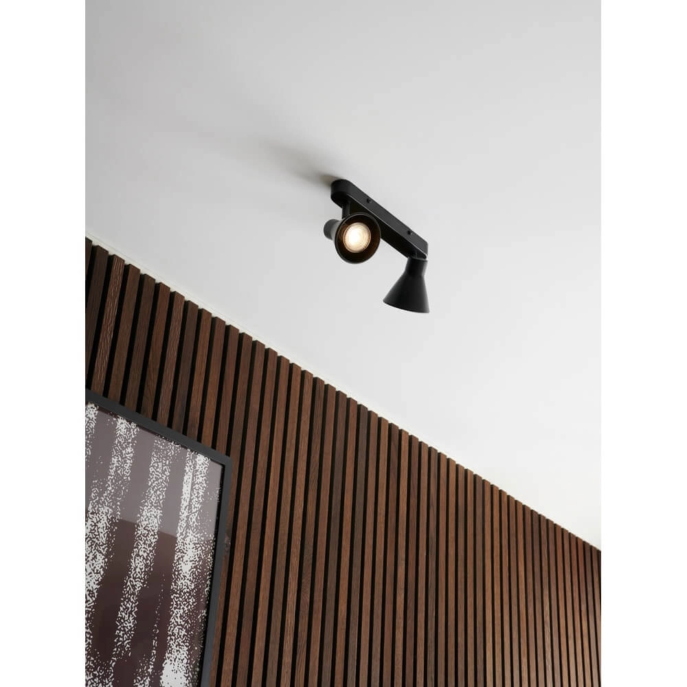 Plafonnier Eik 2 lumières noir Nordlux 5704924011481