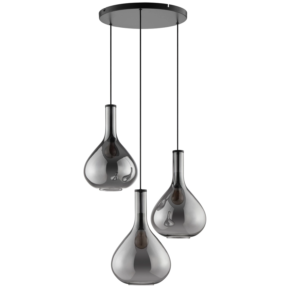Lampe pendante de conception Sander 3 lumières Ø 61cm noir Brilliant 4004353476877