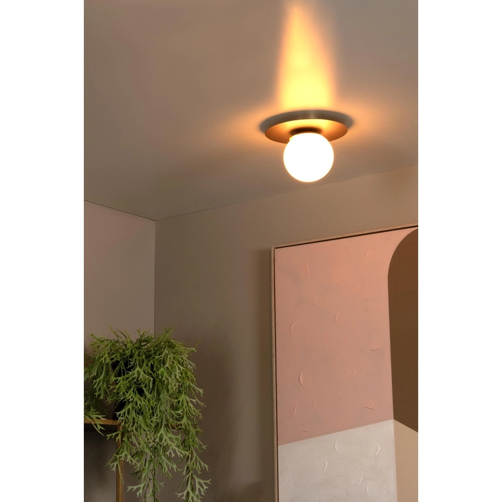 Lampe de plafond Tricia Or avec sphère blanche Lucide 5411212791986