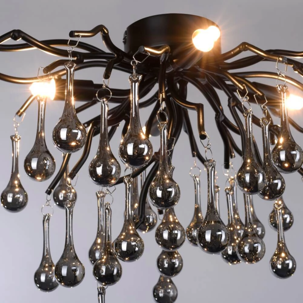 Lustre Icicle noir 60cm Paul Neuhaus 4012248377574