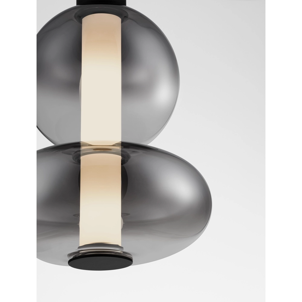 Suspension Bally Verre fumé 27,5 cm Lyora 5212017449153