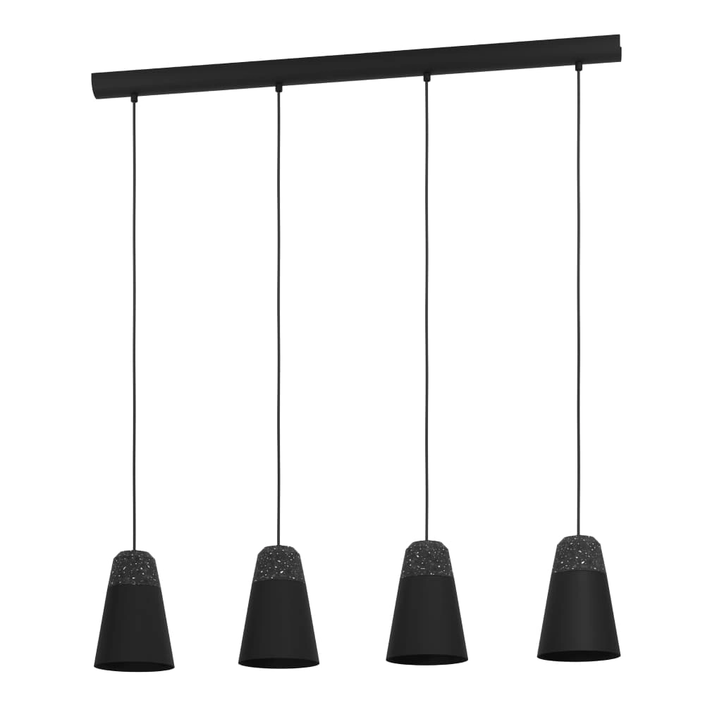 Lampe suspendue noire 4 lumières Canterras