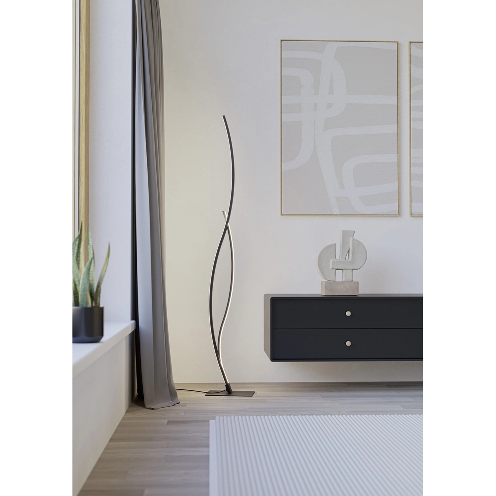 Lampe sur pied LED Chic Grisolia 129cm - noir Eglo 9008606316212
