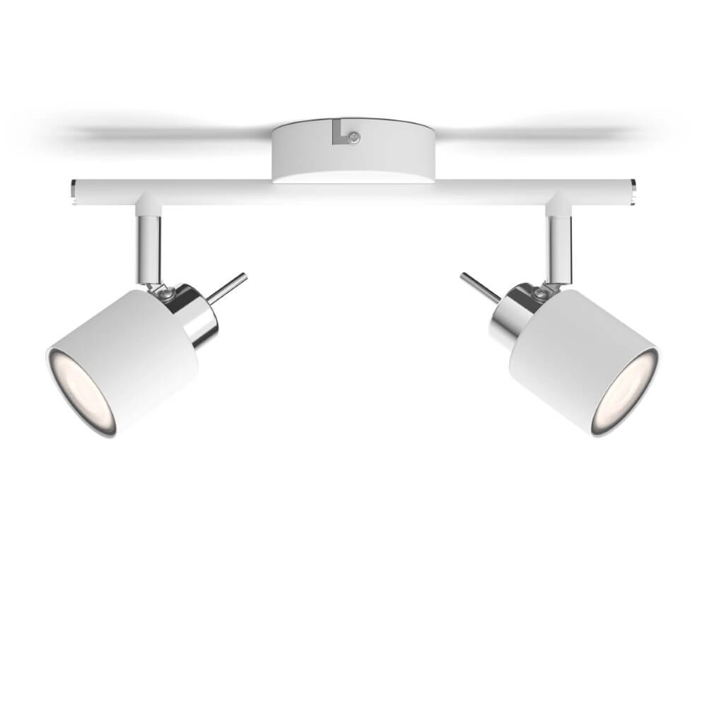 Spot de plafond blanc Meranti 2x GU10 Philips 8719514465312