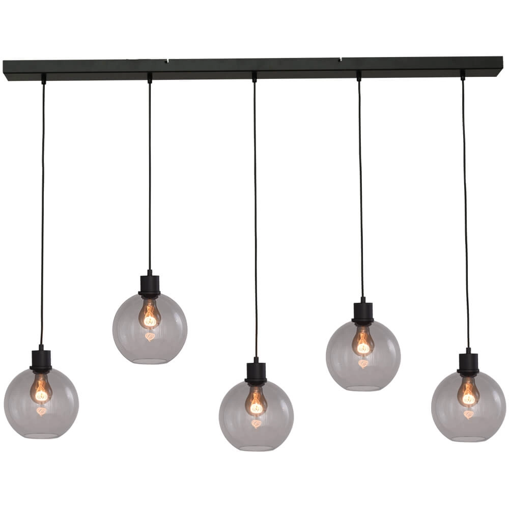 Lampe suspendue Lazise 5x Ø 20cm noir
