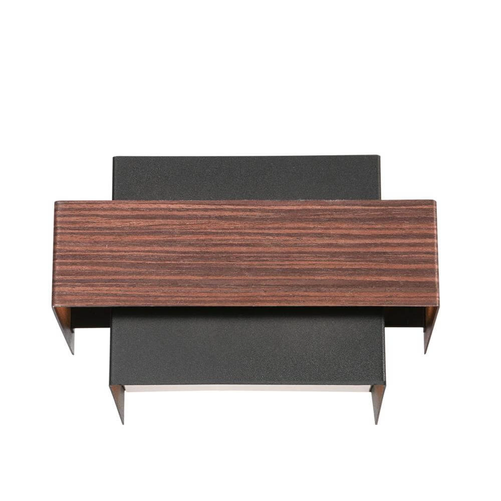 Applique murale Muro noir avec bois M Steinhauer 8712746177756