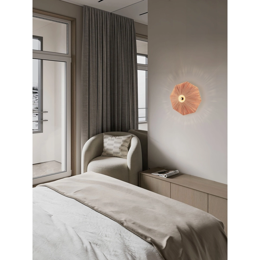 Lampe murale Elvio terre cuite Ø 45cm
