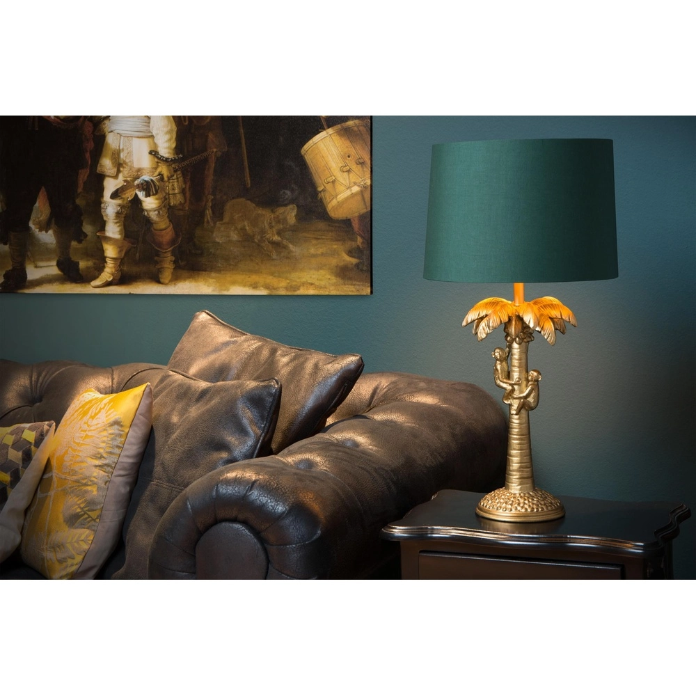 Lampe de table Extravaganza Coconut Or avec un chapeau vert Lucide 5411212105240