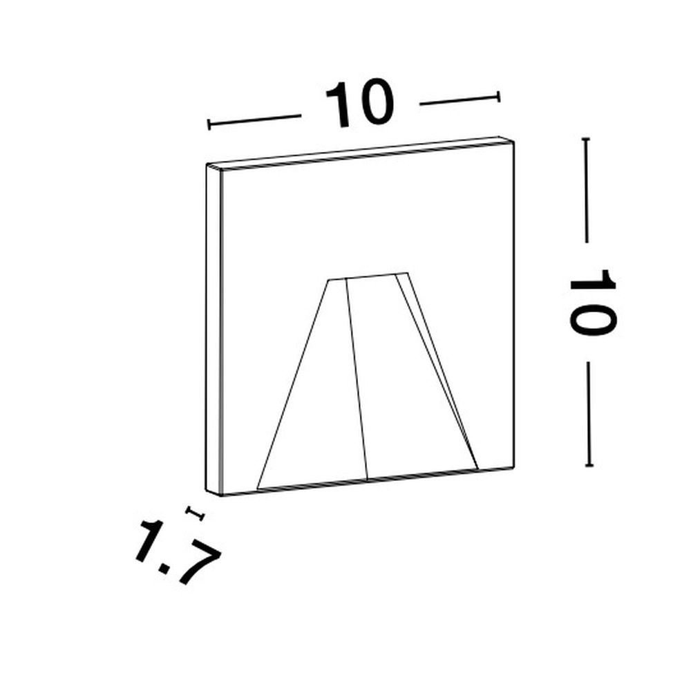 Lumière encastrée Finlo triangle gris Lyora 5212017430915