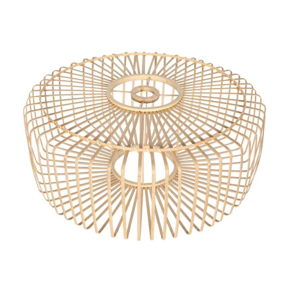 Lampadaire Zig-Zag noir avec abat-jour en bambou Ø 50cm Steinhauer 8712746179316