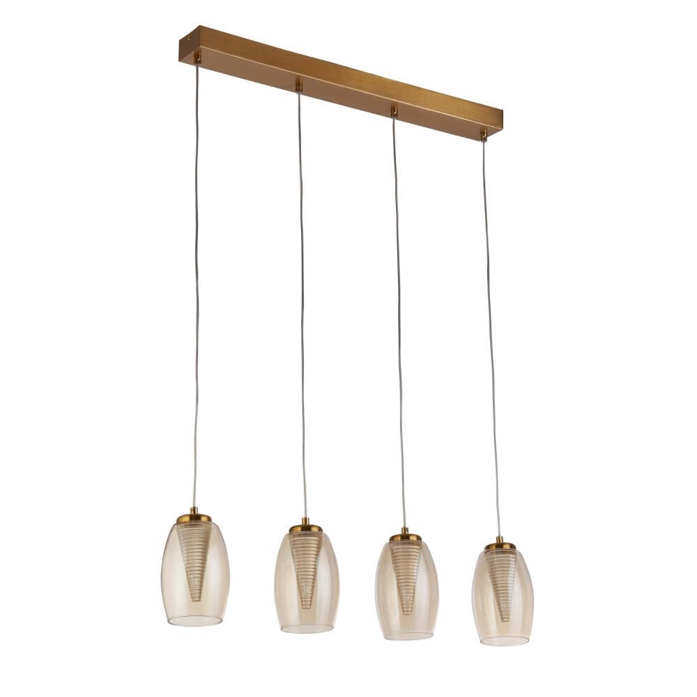 Lampe suspendue 4 lumières Cyclone bronze Lampe suspendue 4 lumières Cyclone bronze