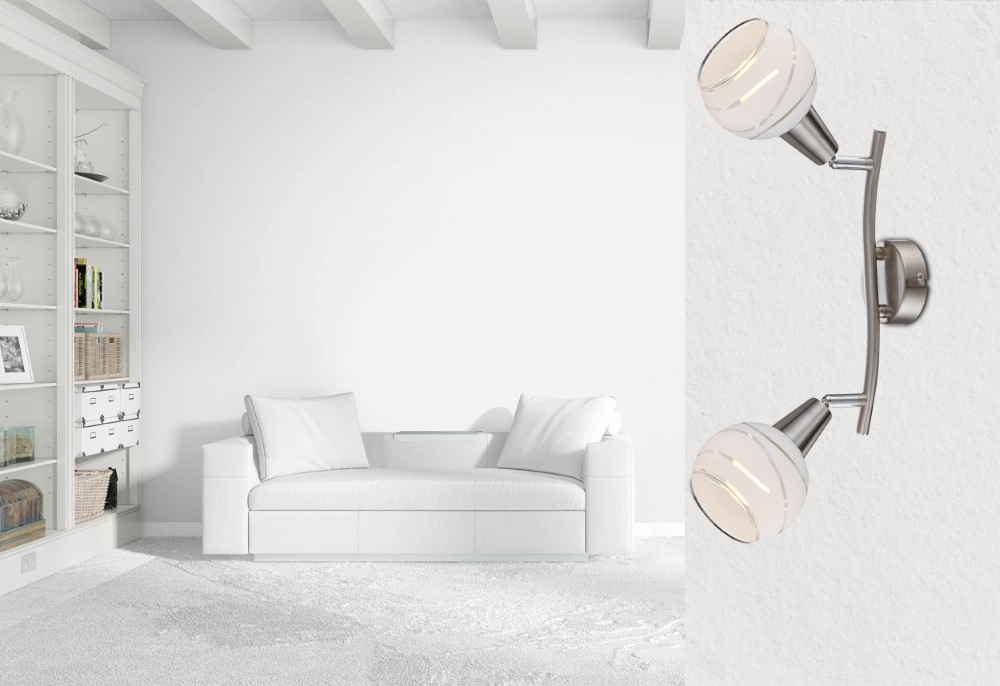 Lampe de plafond Elliott 2-Léger nickel Globo 9007371249329