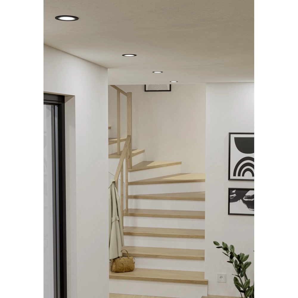 Tache en retrait Zigbee Carosso-Z Noir - rond Eglo 9008606259809