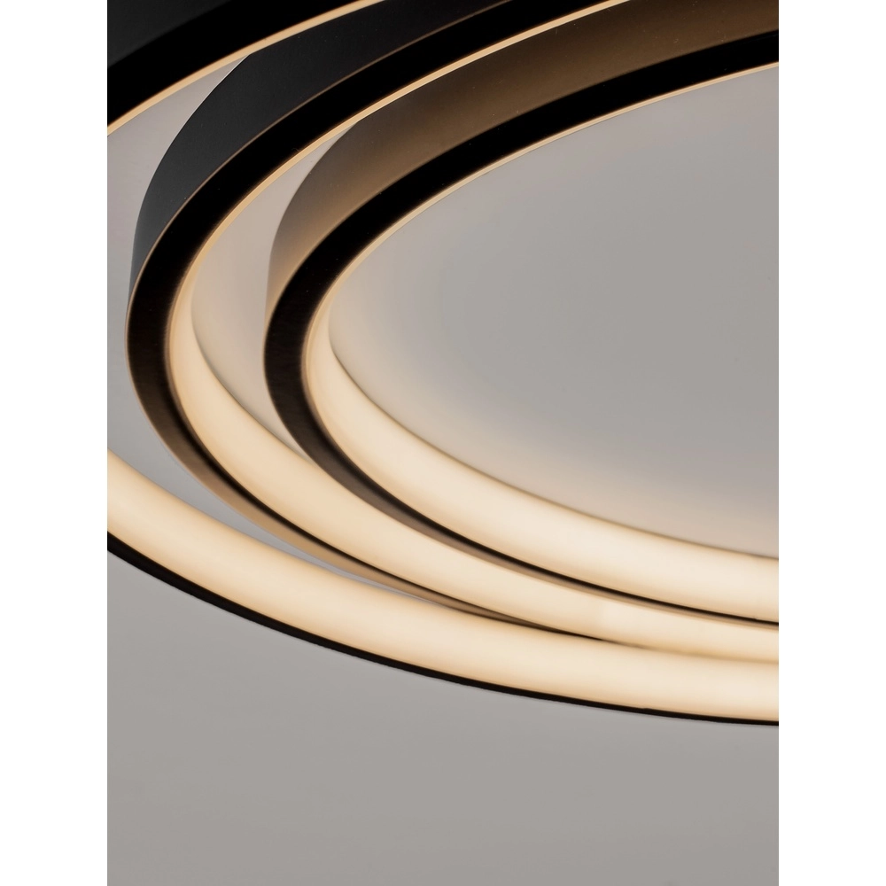 Plafonnier rond Arbor noir Ø 54cm Lyora 5212017454935