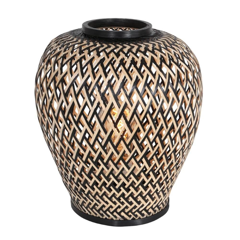 Lampe de table en bambou noir Maze Ø 30 cm Lampe de table en bambou noir Maze Ø 30 cm