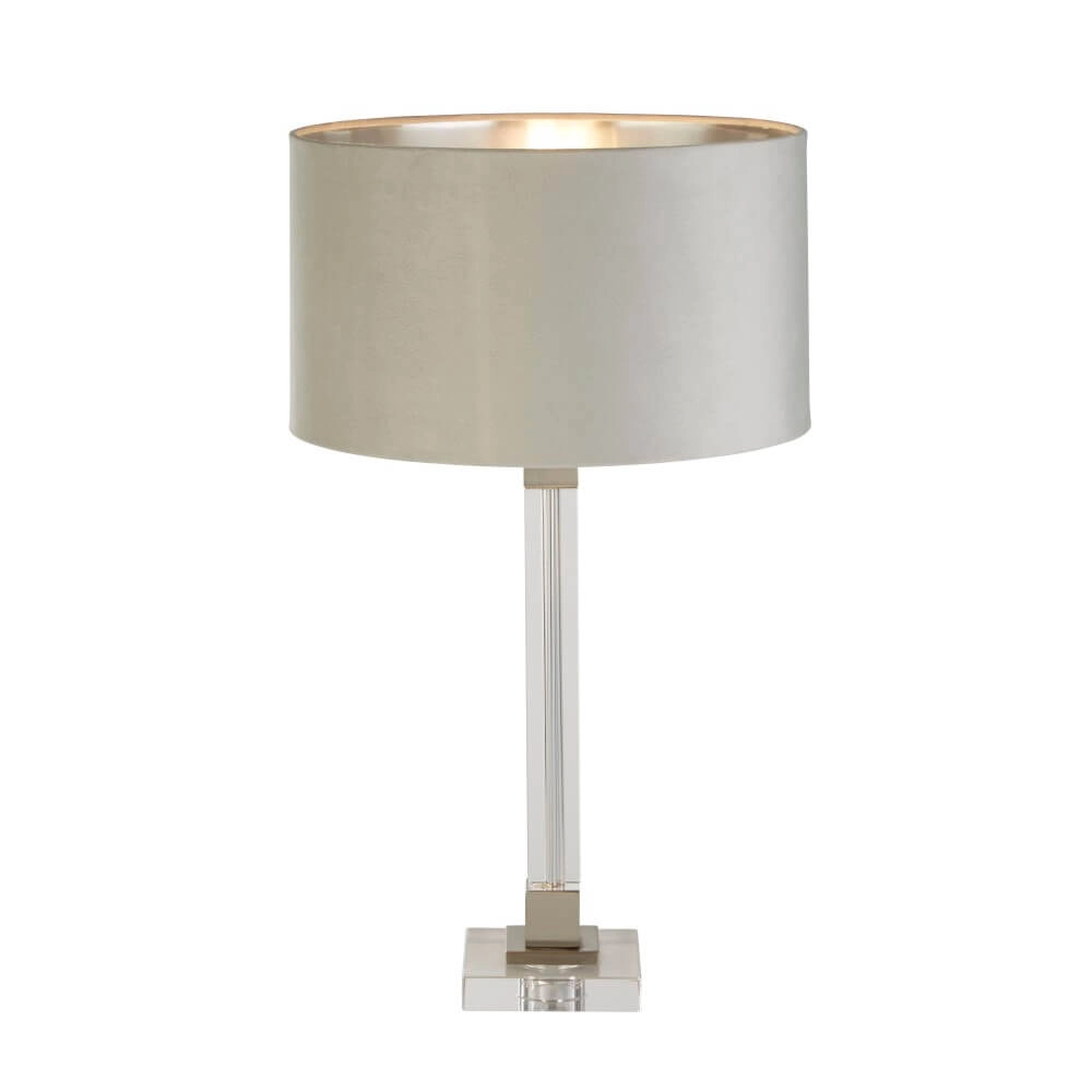 Lampe de table design Scarborough or avec nuance de gris Searchlight 5053423257075